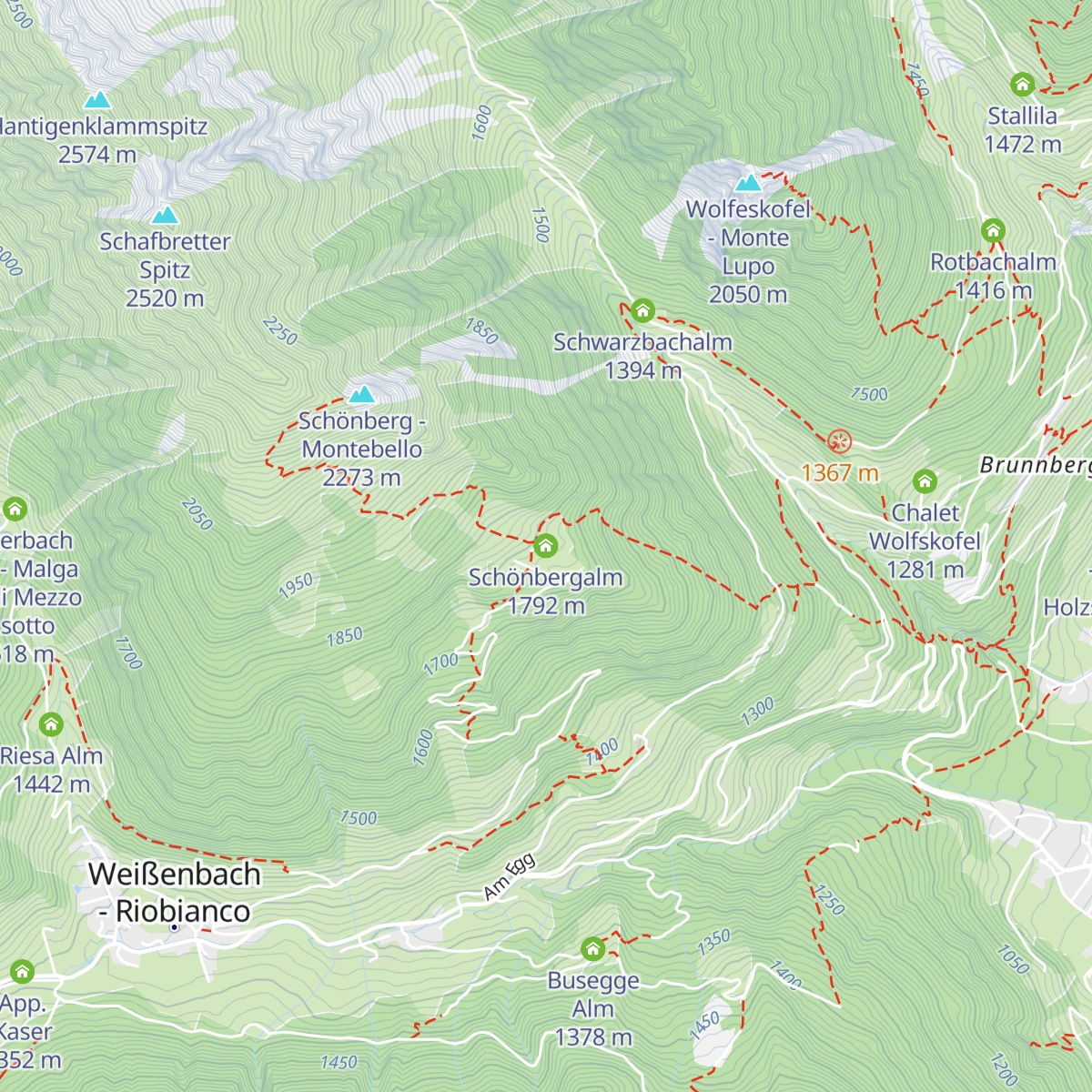 Schönbergalm map