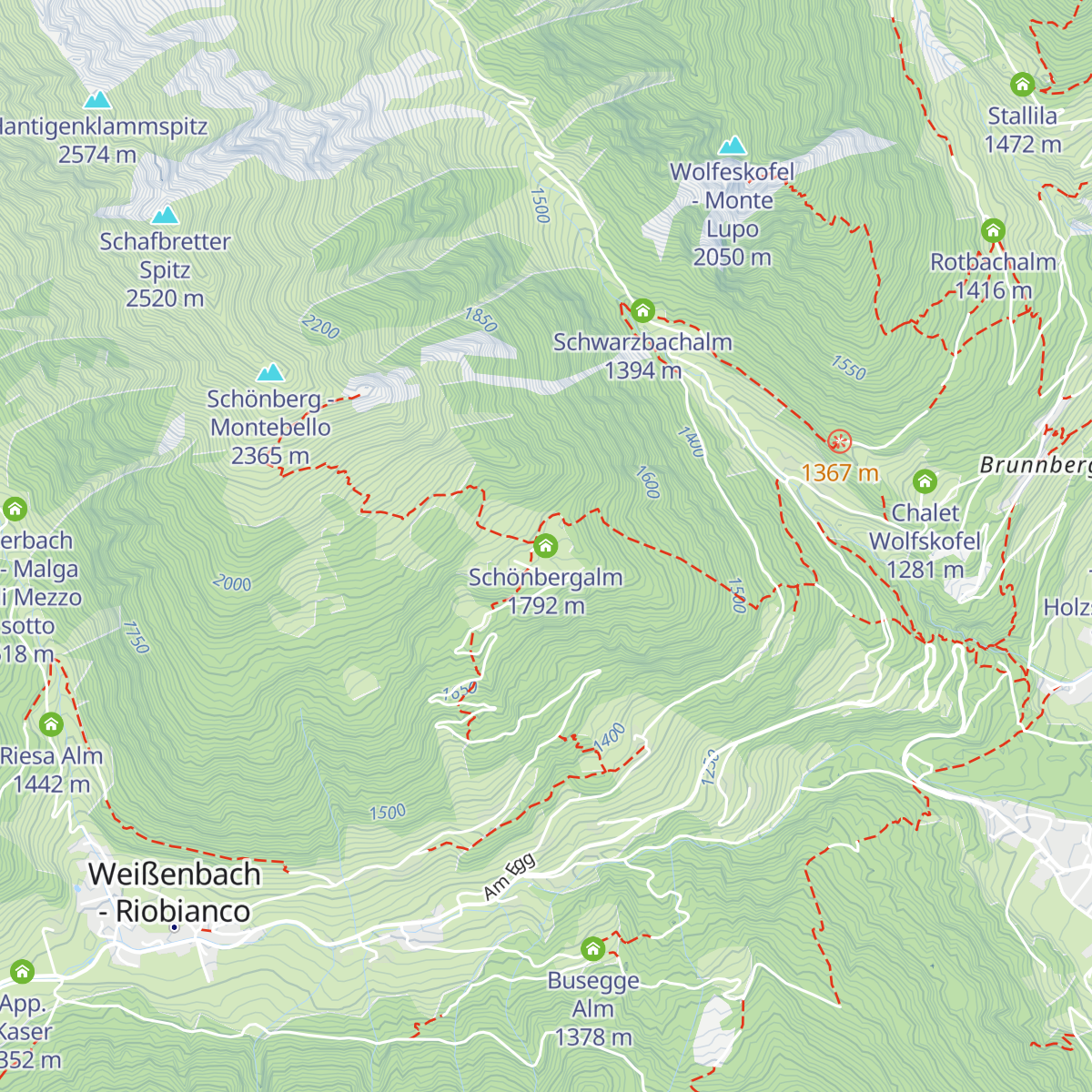 Schönbergalm map