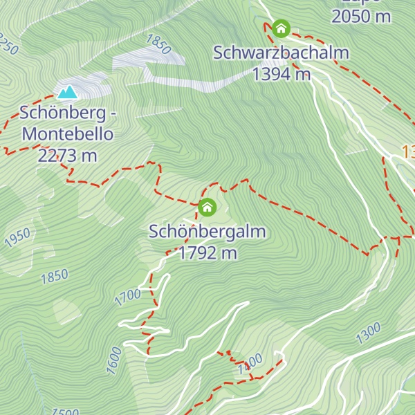 Map of Schönbergalm