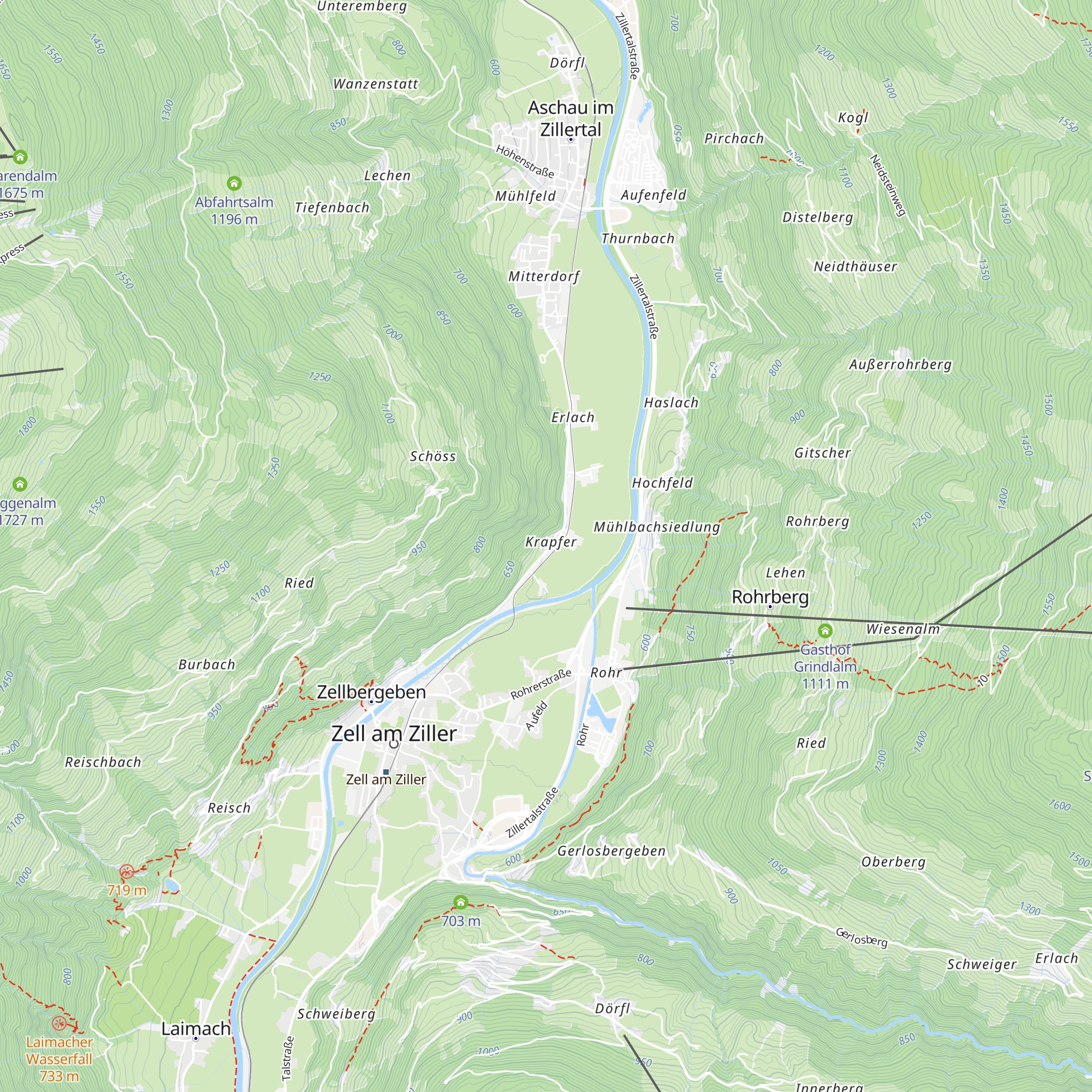 Appartements Zillertal Noten map