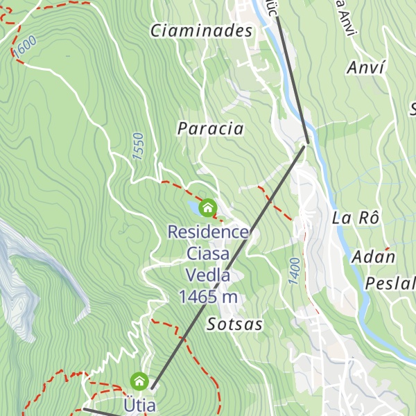 Map of Residence Ciasa Vedla