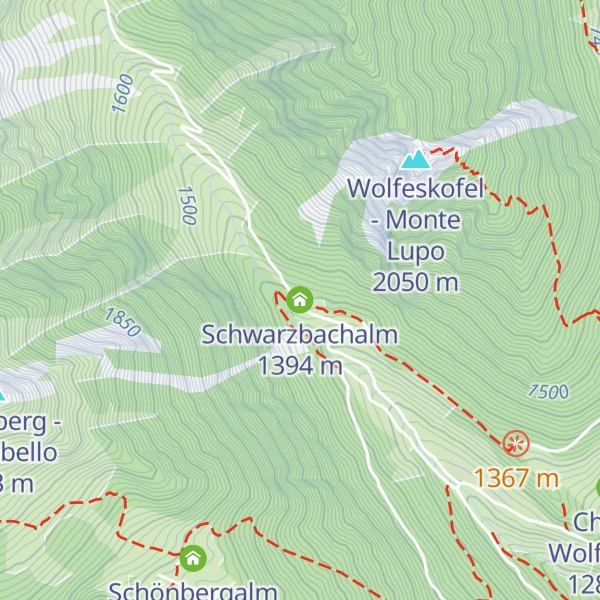 Map of Schwarzbachalm