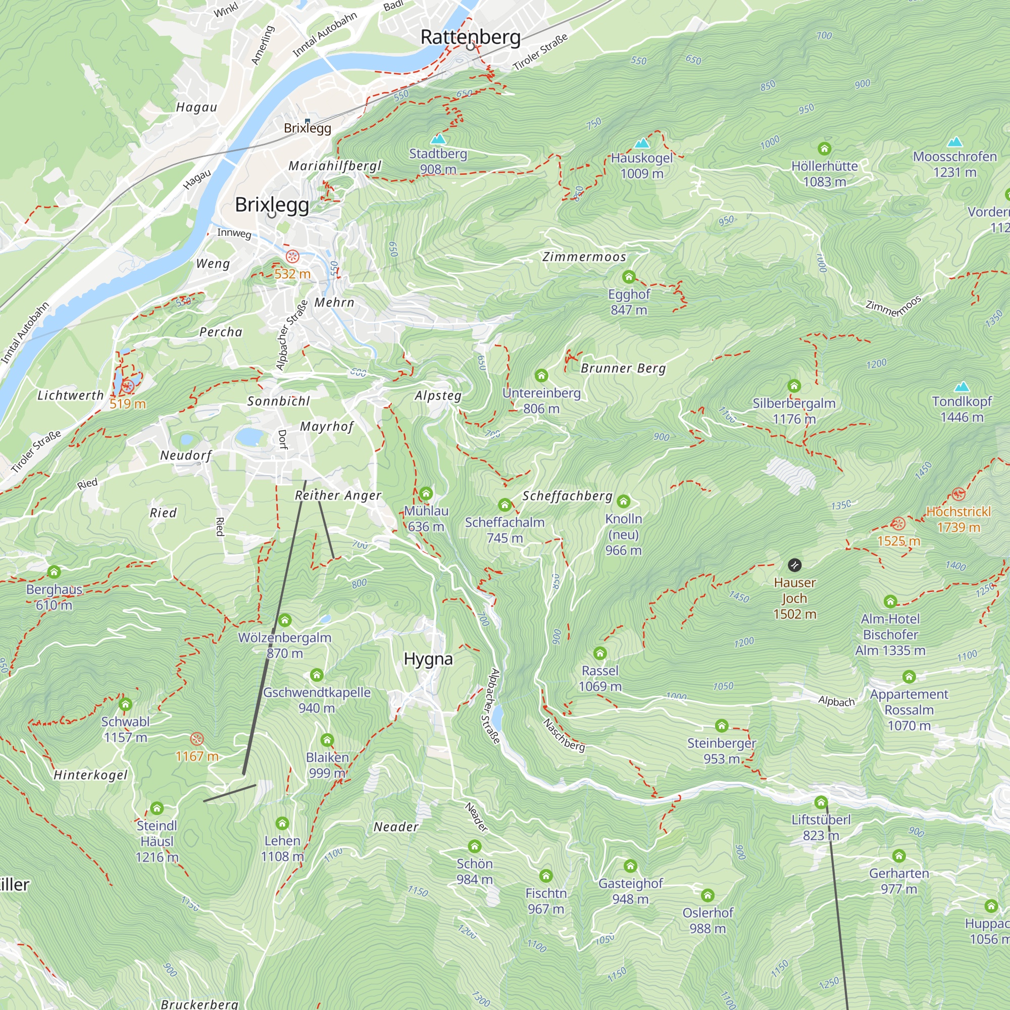 Scheffachalm map