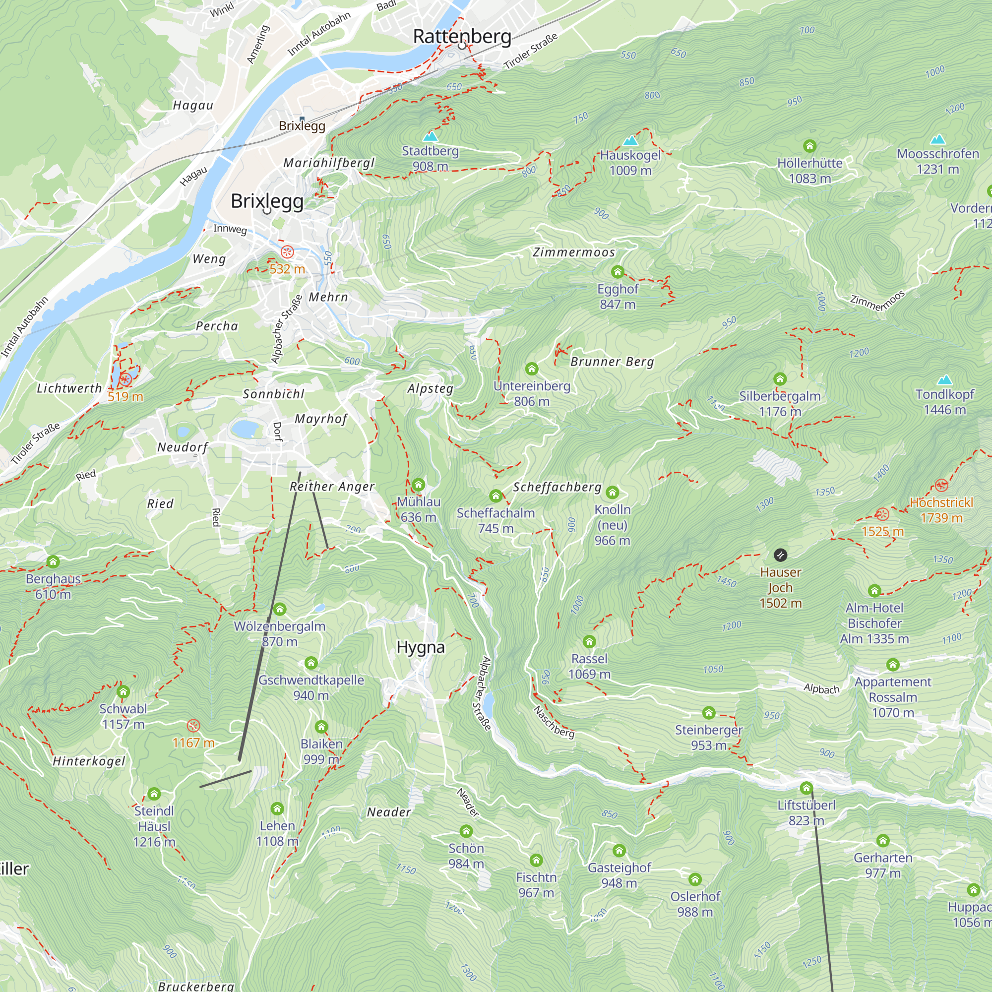 Scheffachalm map