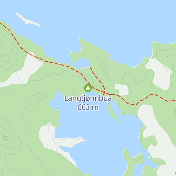 Map of Langtjønnbua