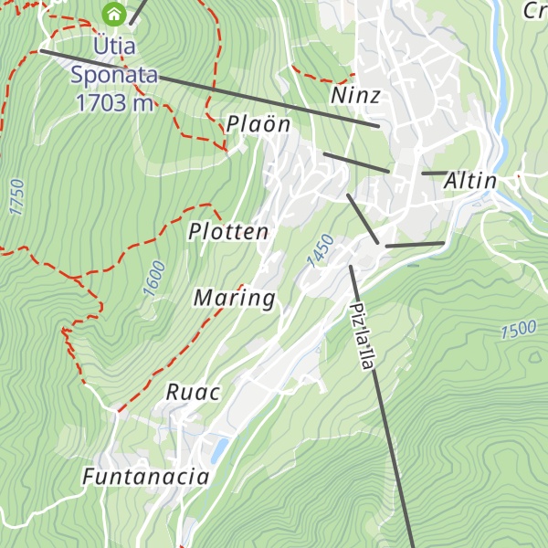 Map of Ciastel Colz
