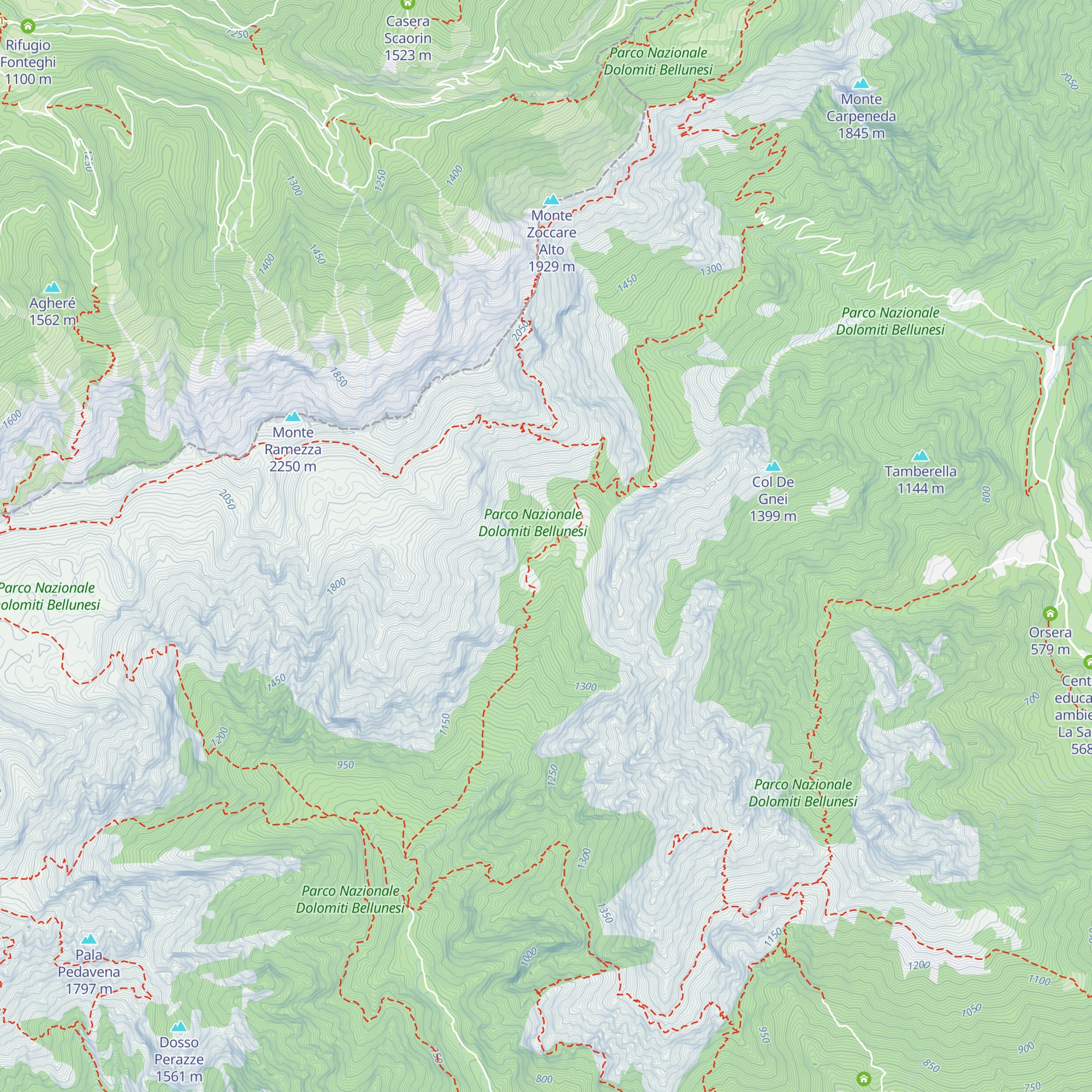 Malga Ramezza Alta map