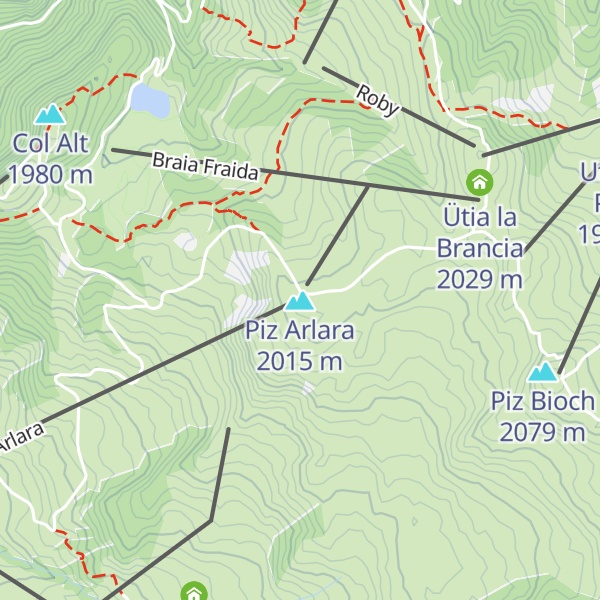 Map of Ütia Piz Arlara