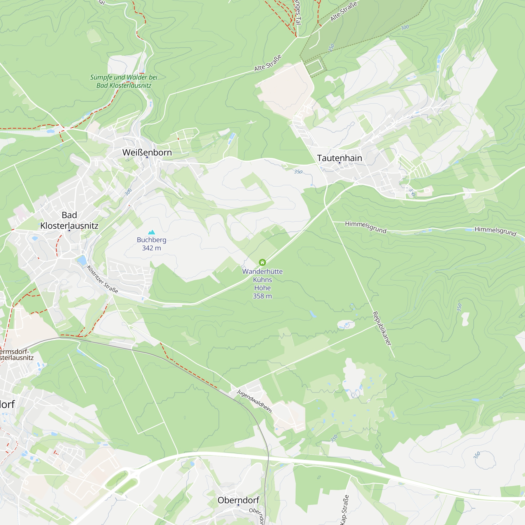Wanderhütte Kühns Höhe map