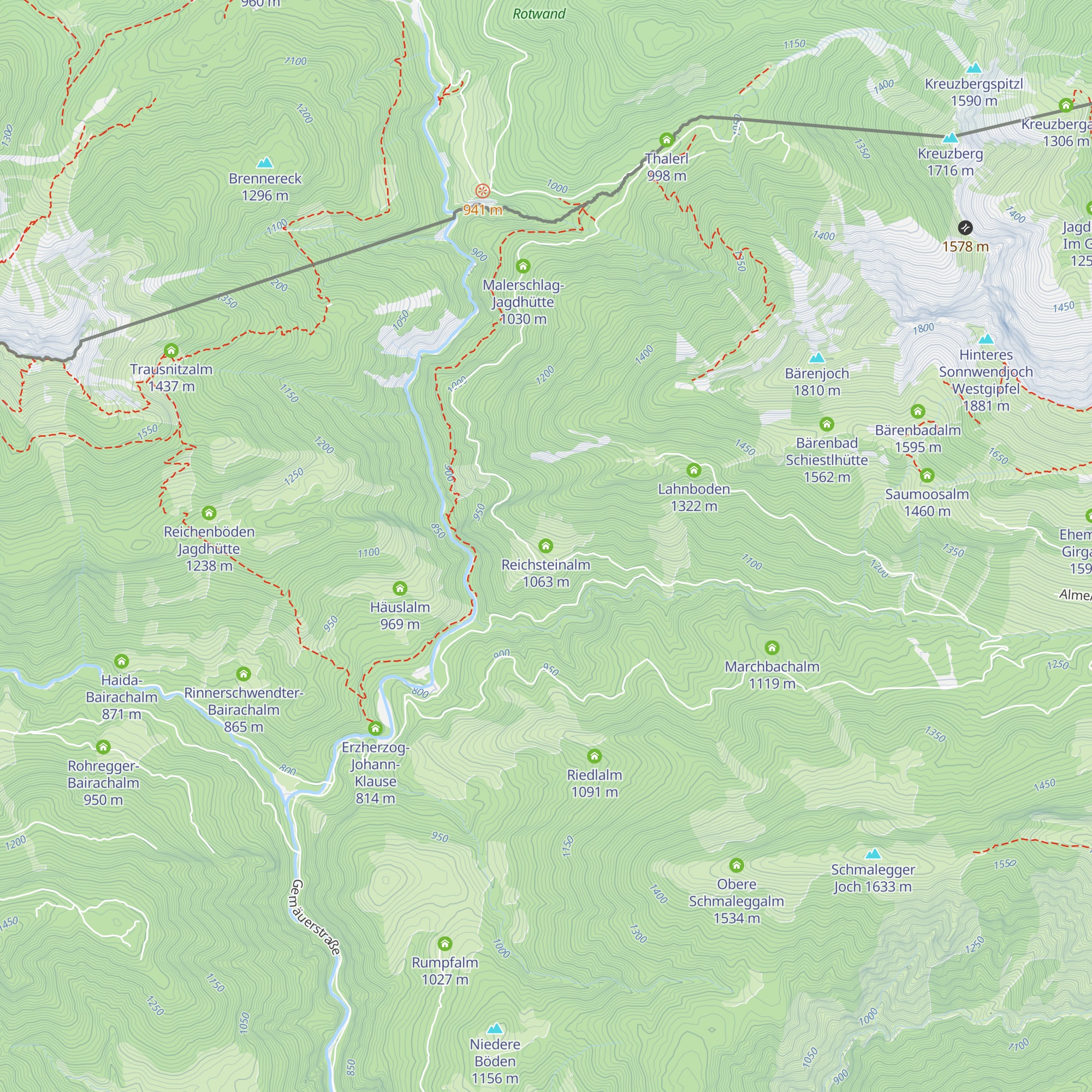 Reichsteinalm map
