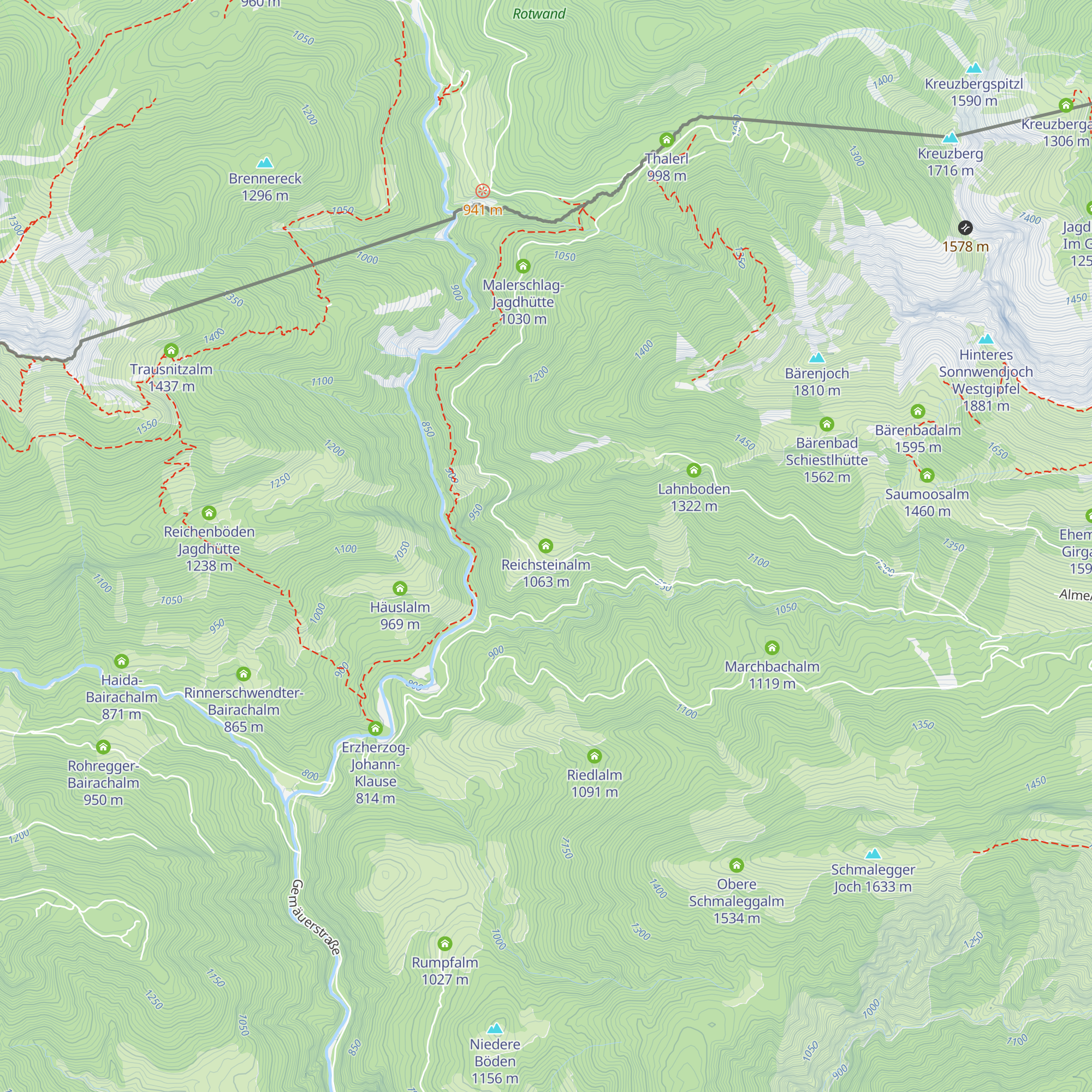 Reichsteinalm map