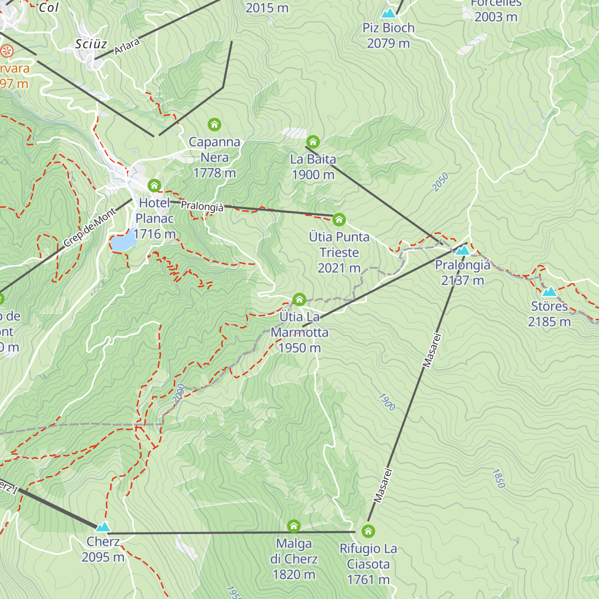 Ütia La Marmotta map