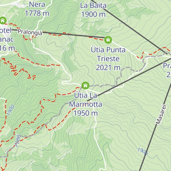 Map of Ütia La Marmotta