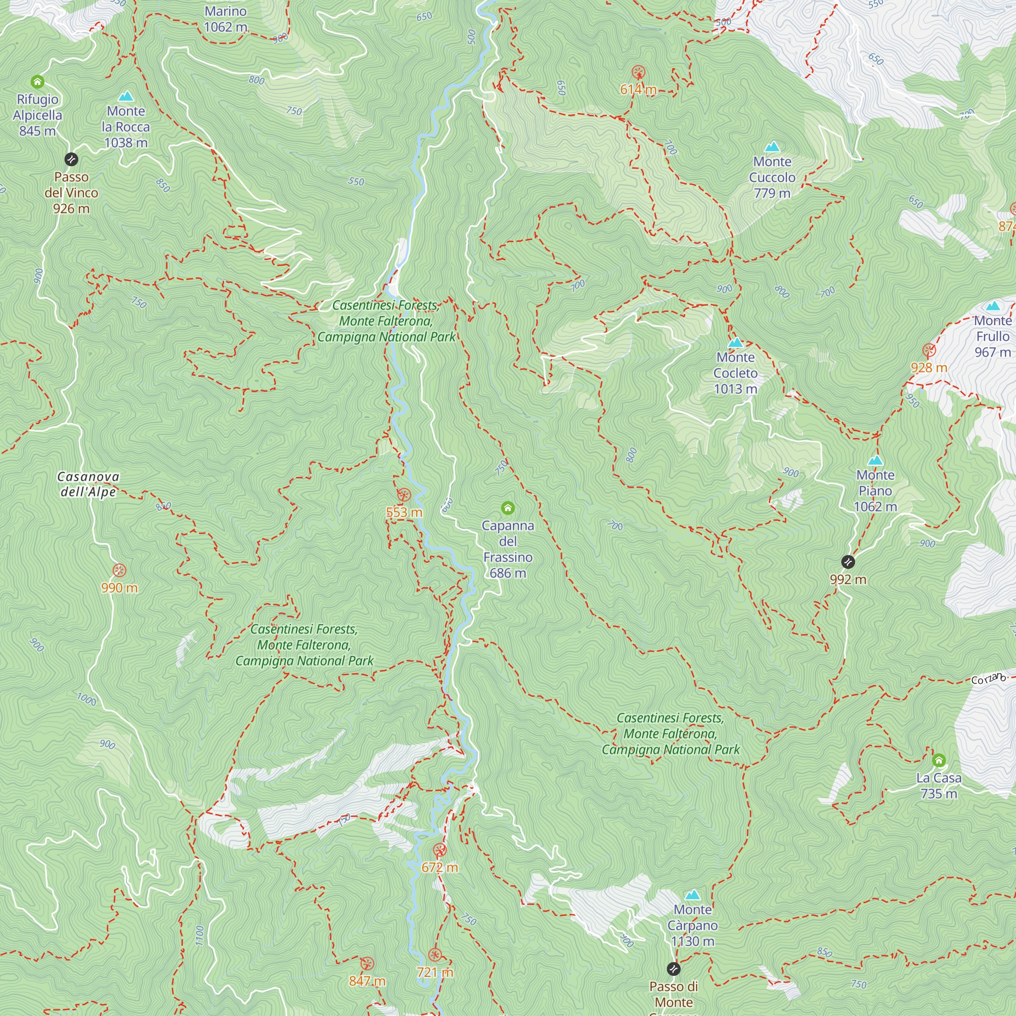 Capanna del Frassino map