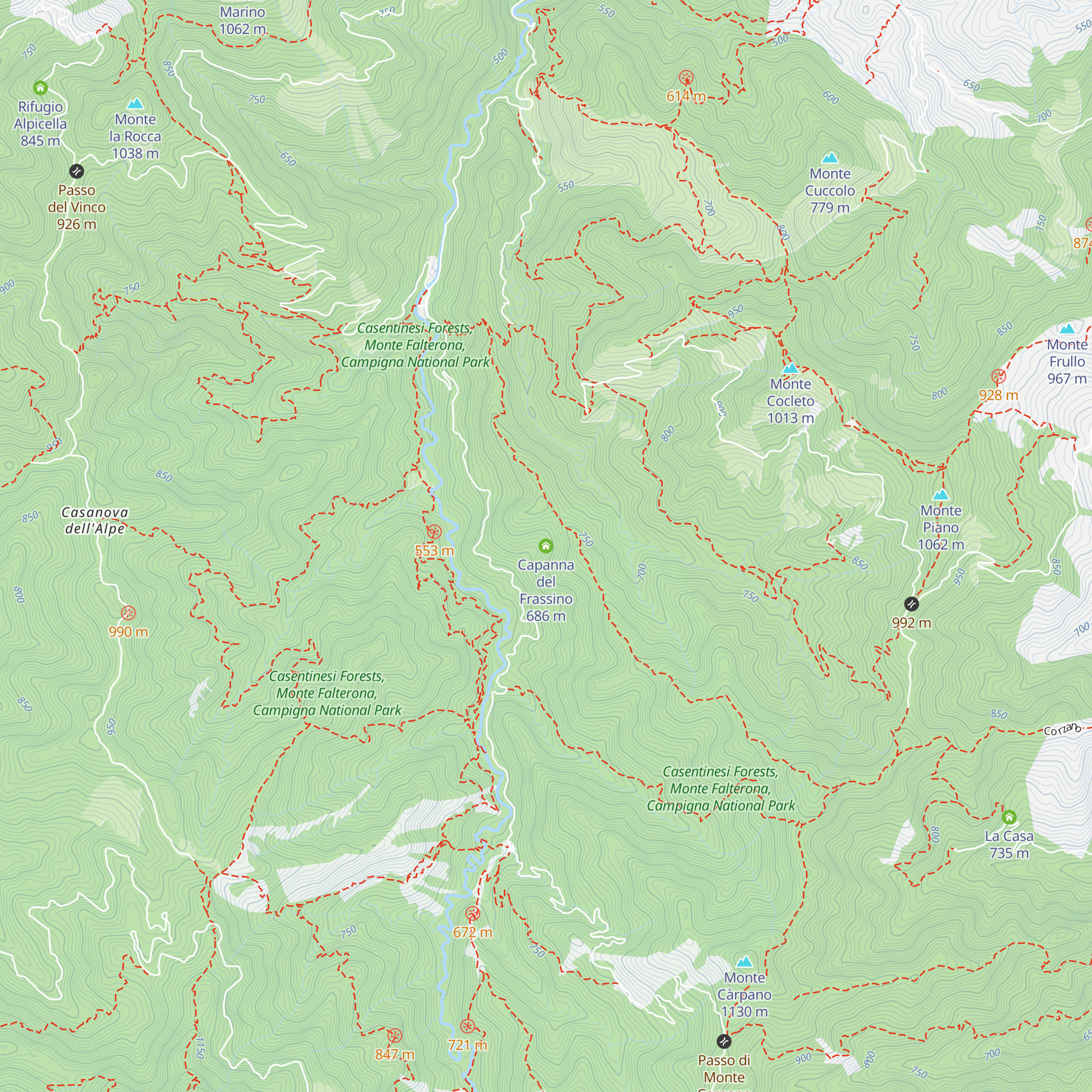 Capanna del Frassino map
