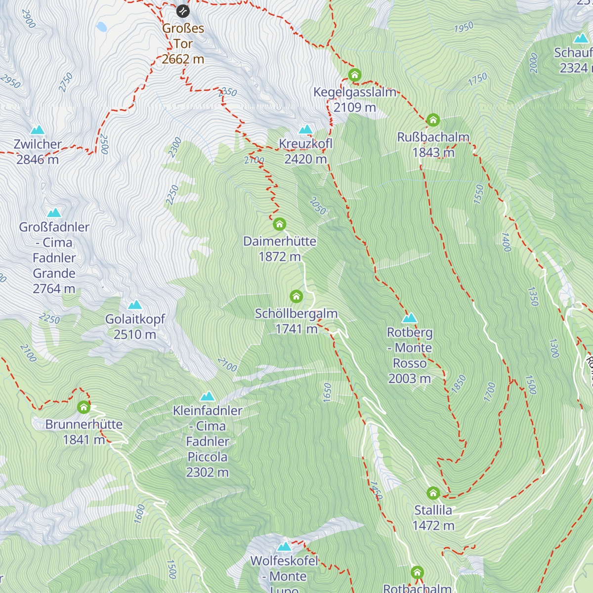 Schöllbergalm map