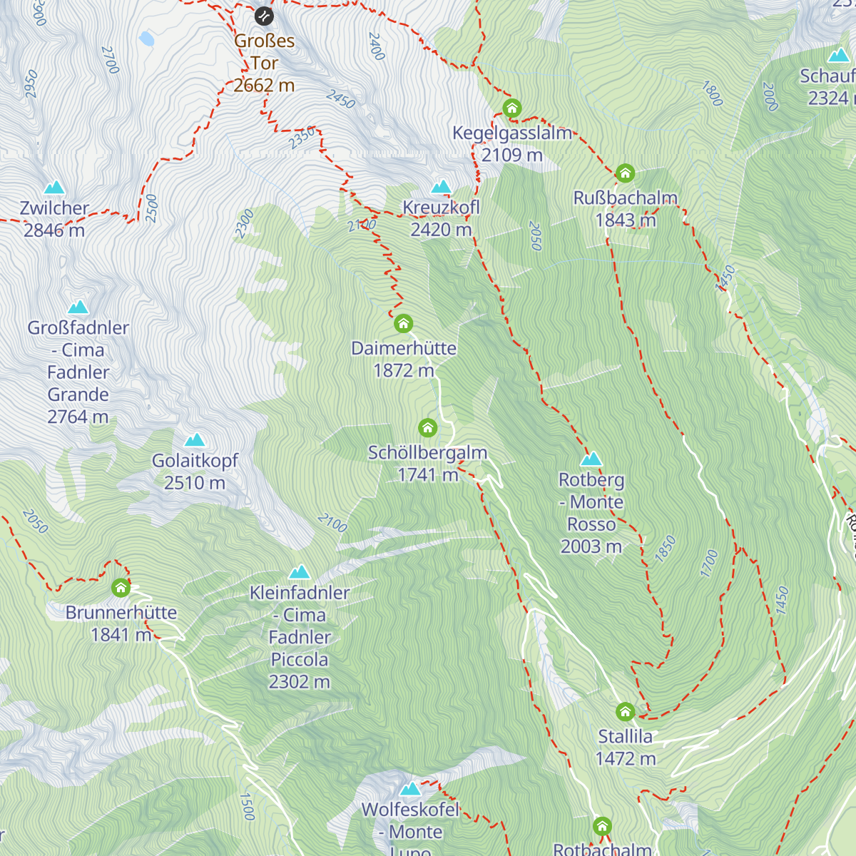 Schöllbergalm map