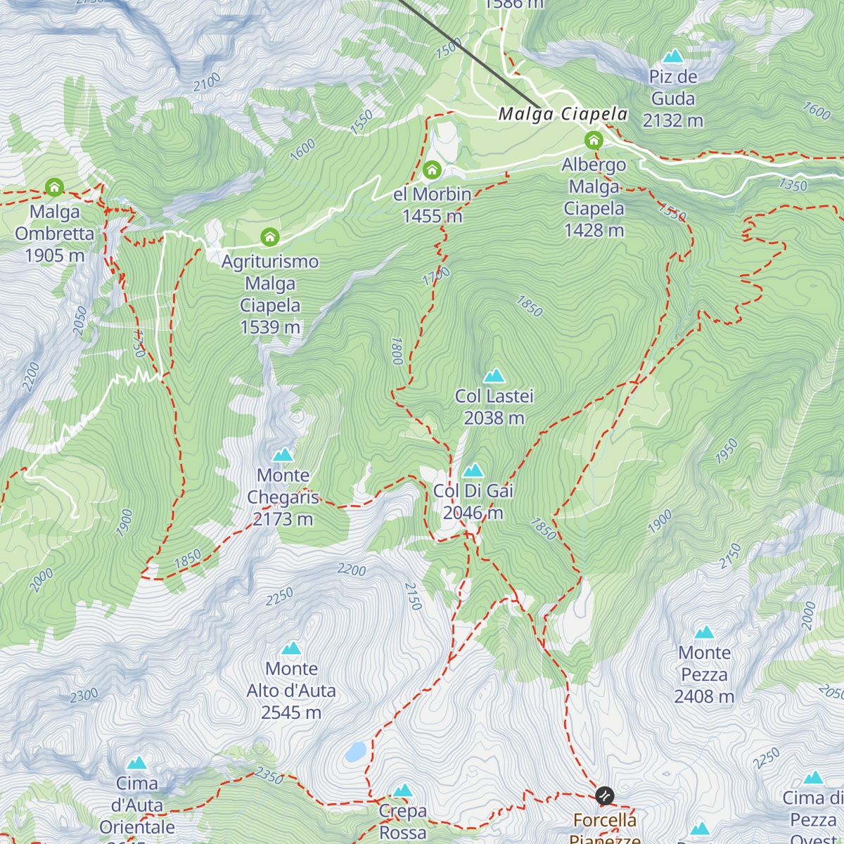 Casera la Busa map