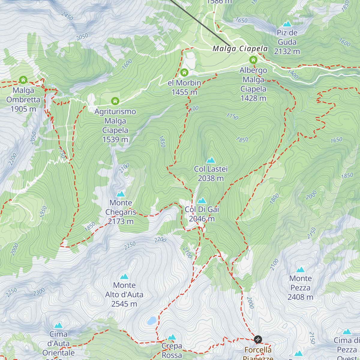 Casera la Busa map