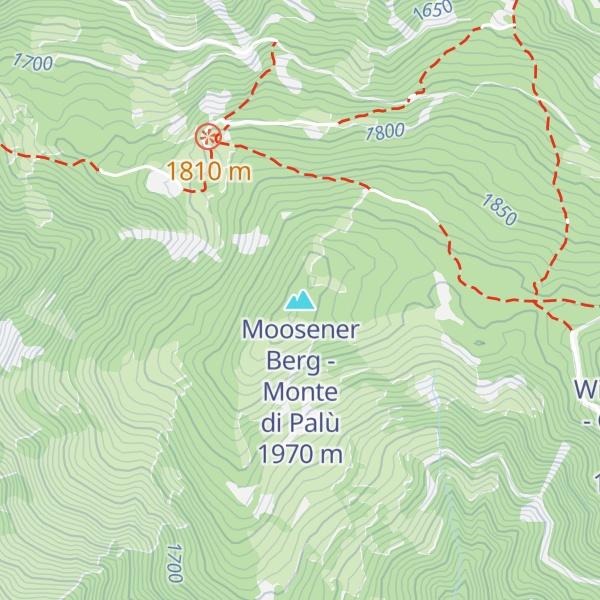 Map of Moosener Berg - Monte di Palù