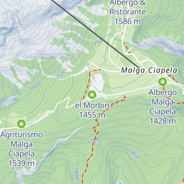 Map of Malga Ciapela Marmolada