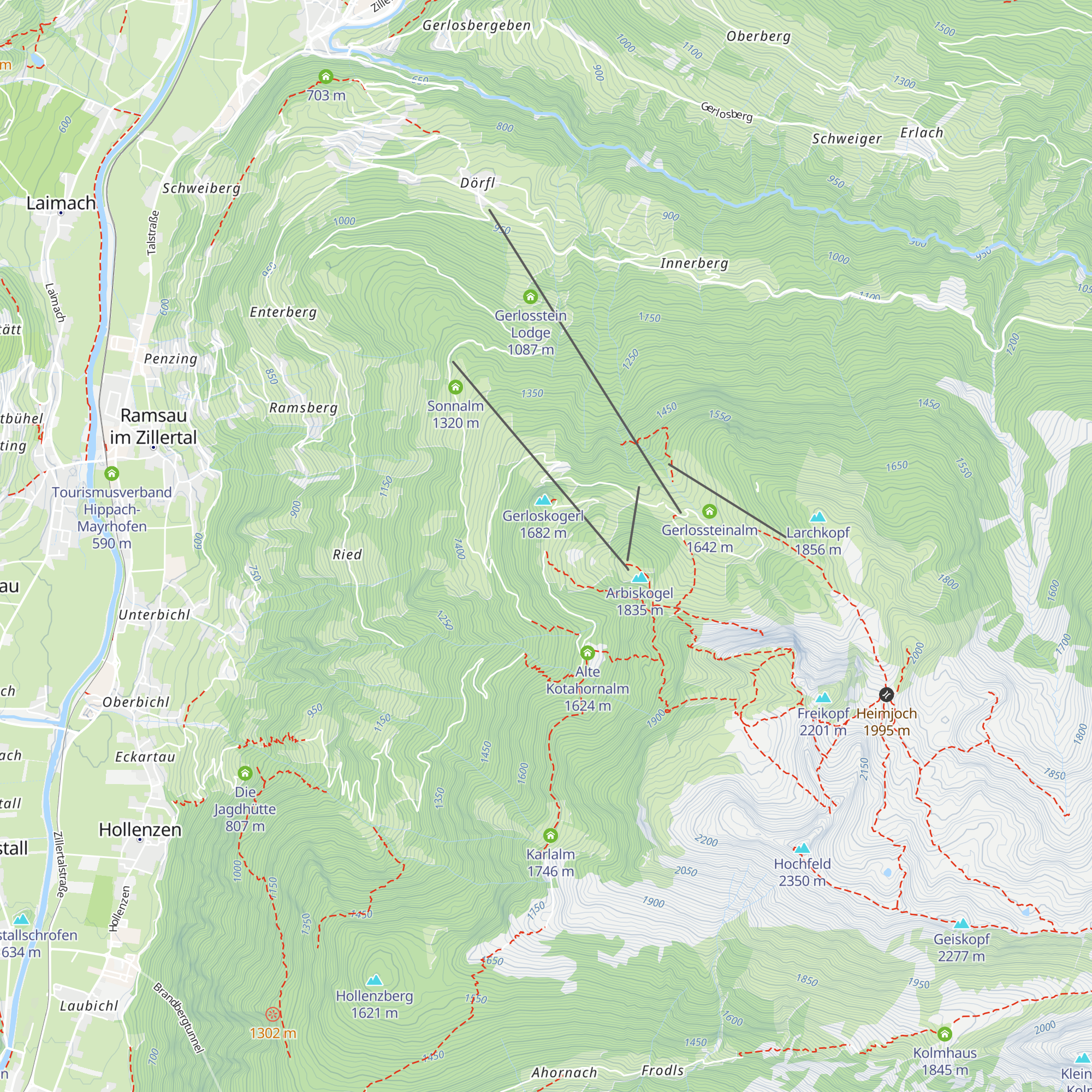 Neue Kotahornalm map