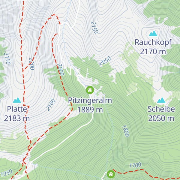 Map of Pitzingeralm