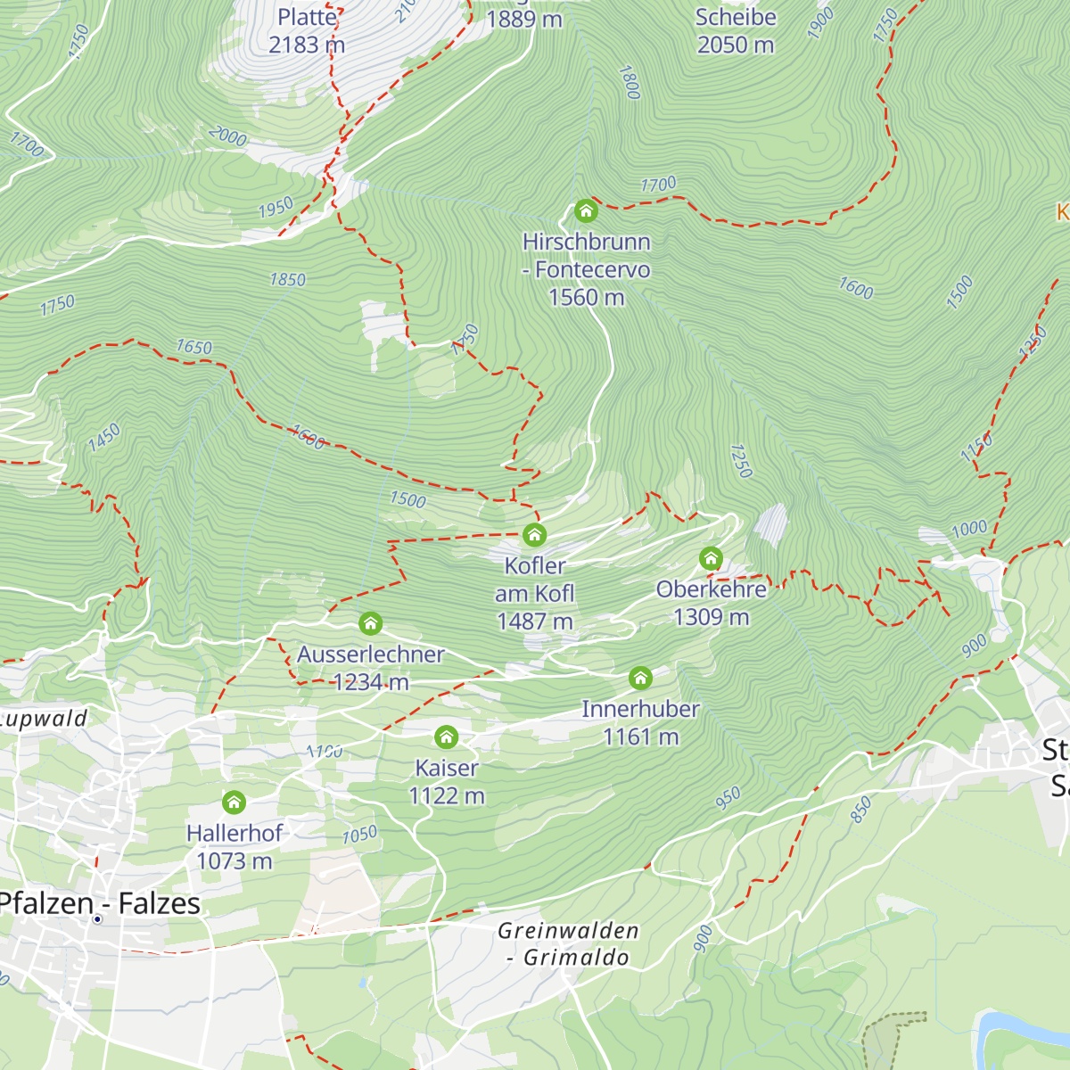 Kofler am Kofl map