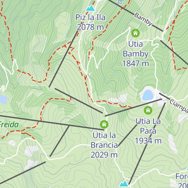 Map of Ütia La Fraina