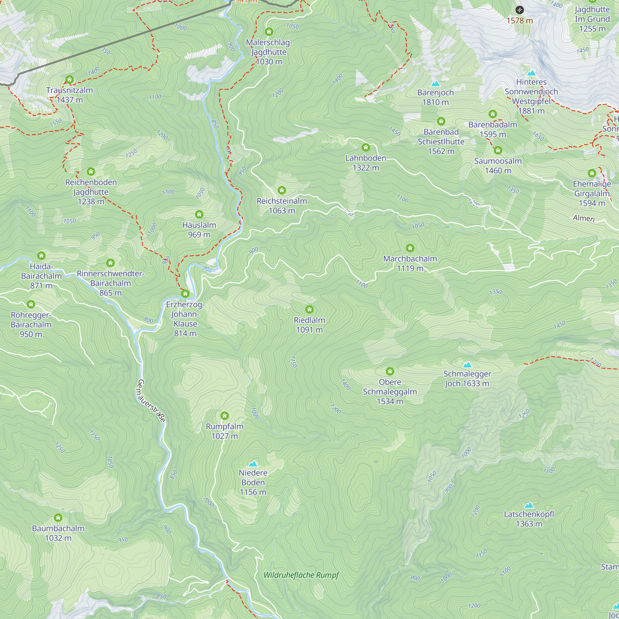 Riedlalm map