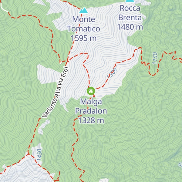 Map of Malga Pradalon