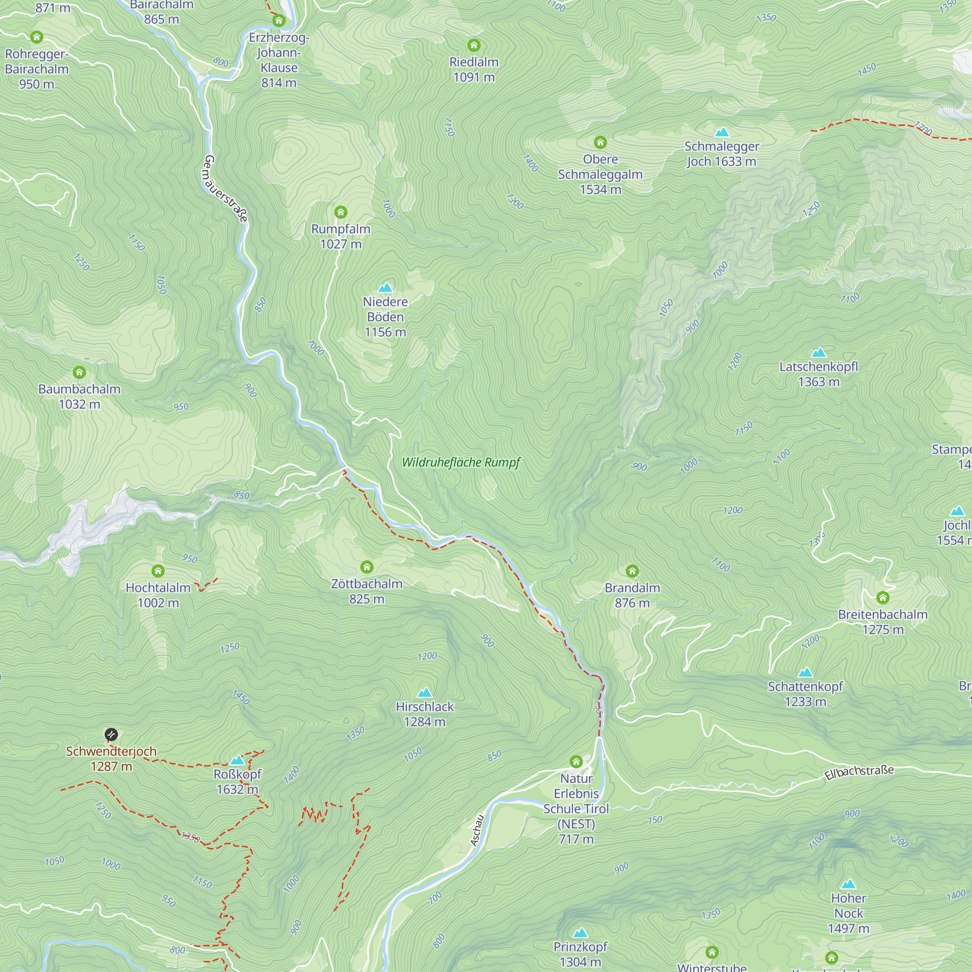 Wernbachalm map