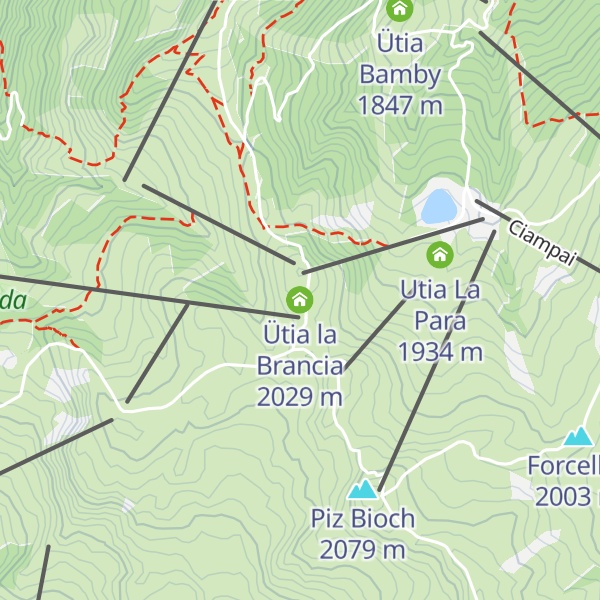 Map of Ütia la Brancia