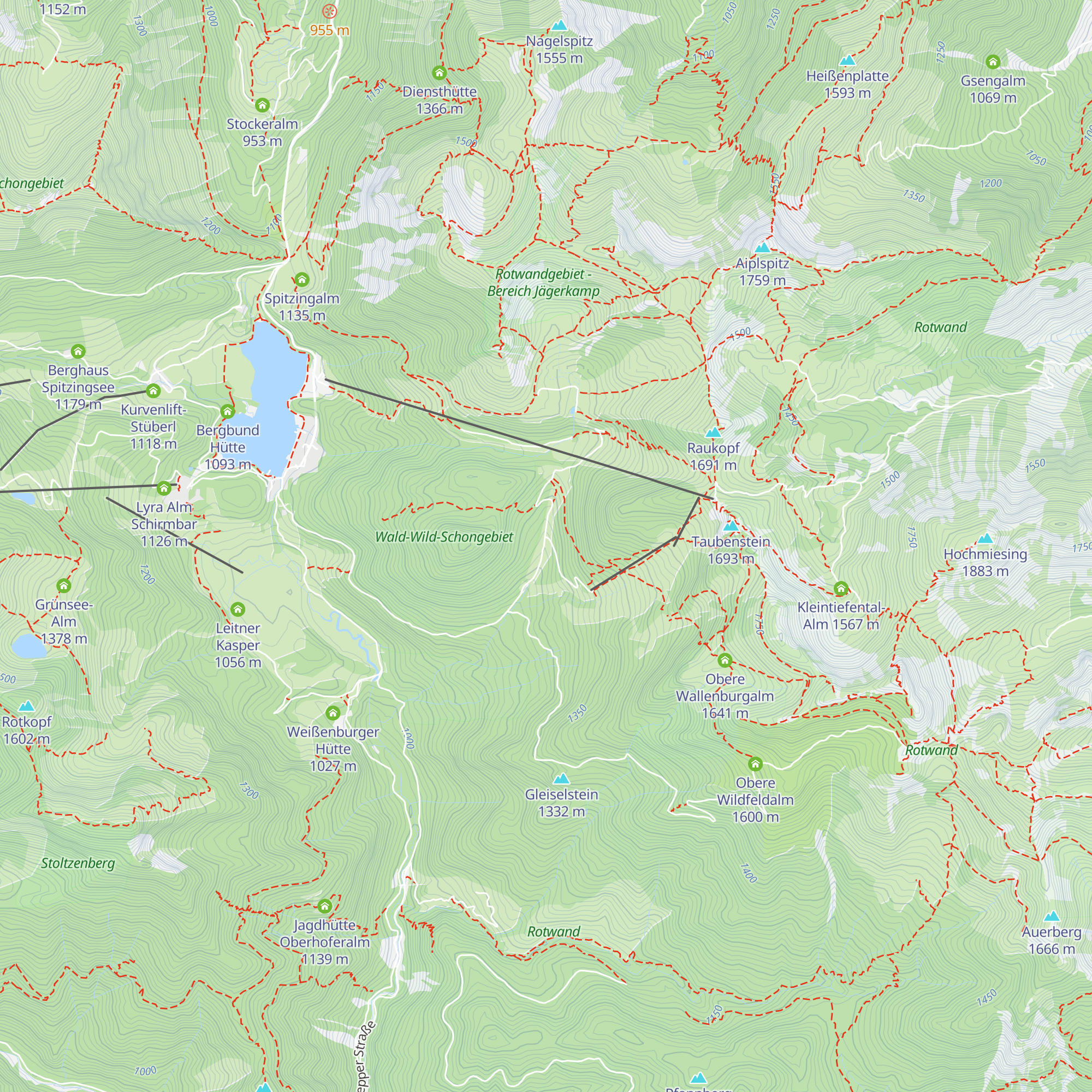 Untere Maxlraineralm map