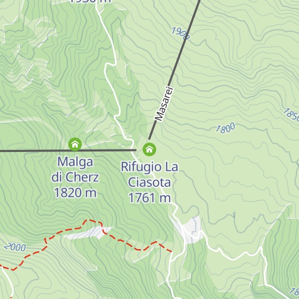 Map of Rifugio La Ciasota