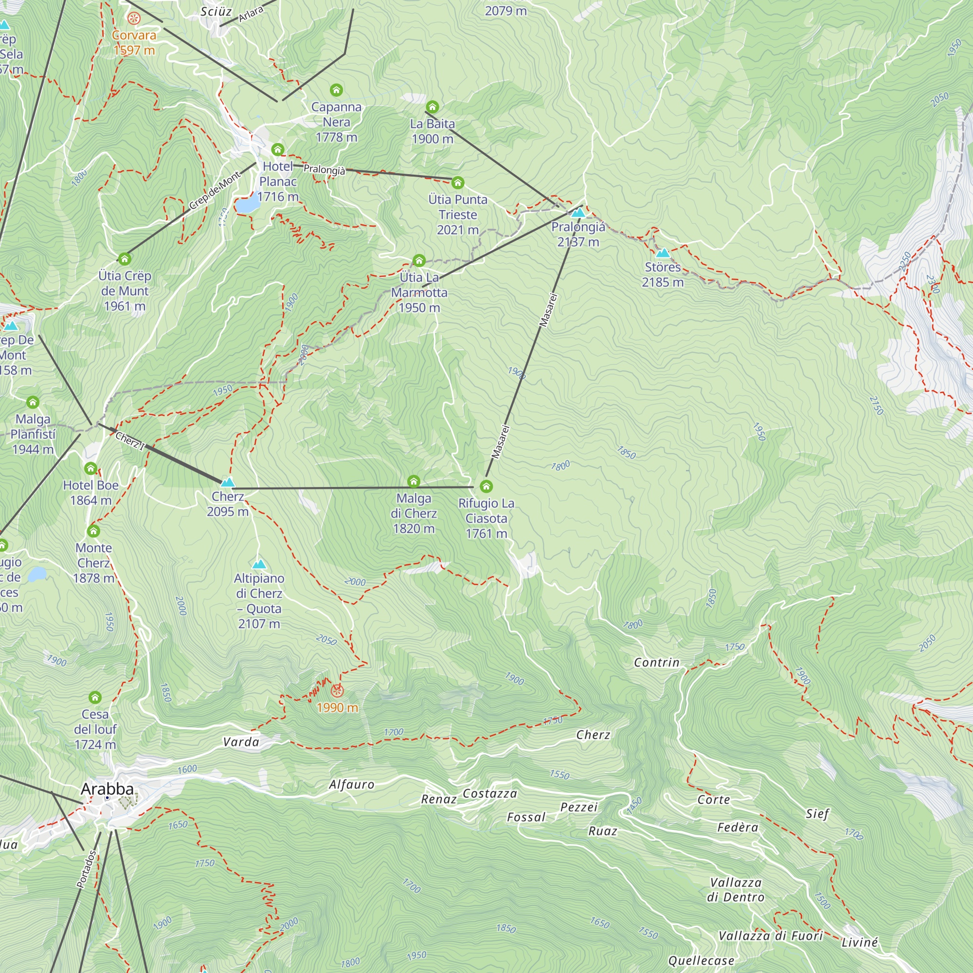 Rifugio La Ciasota map