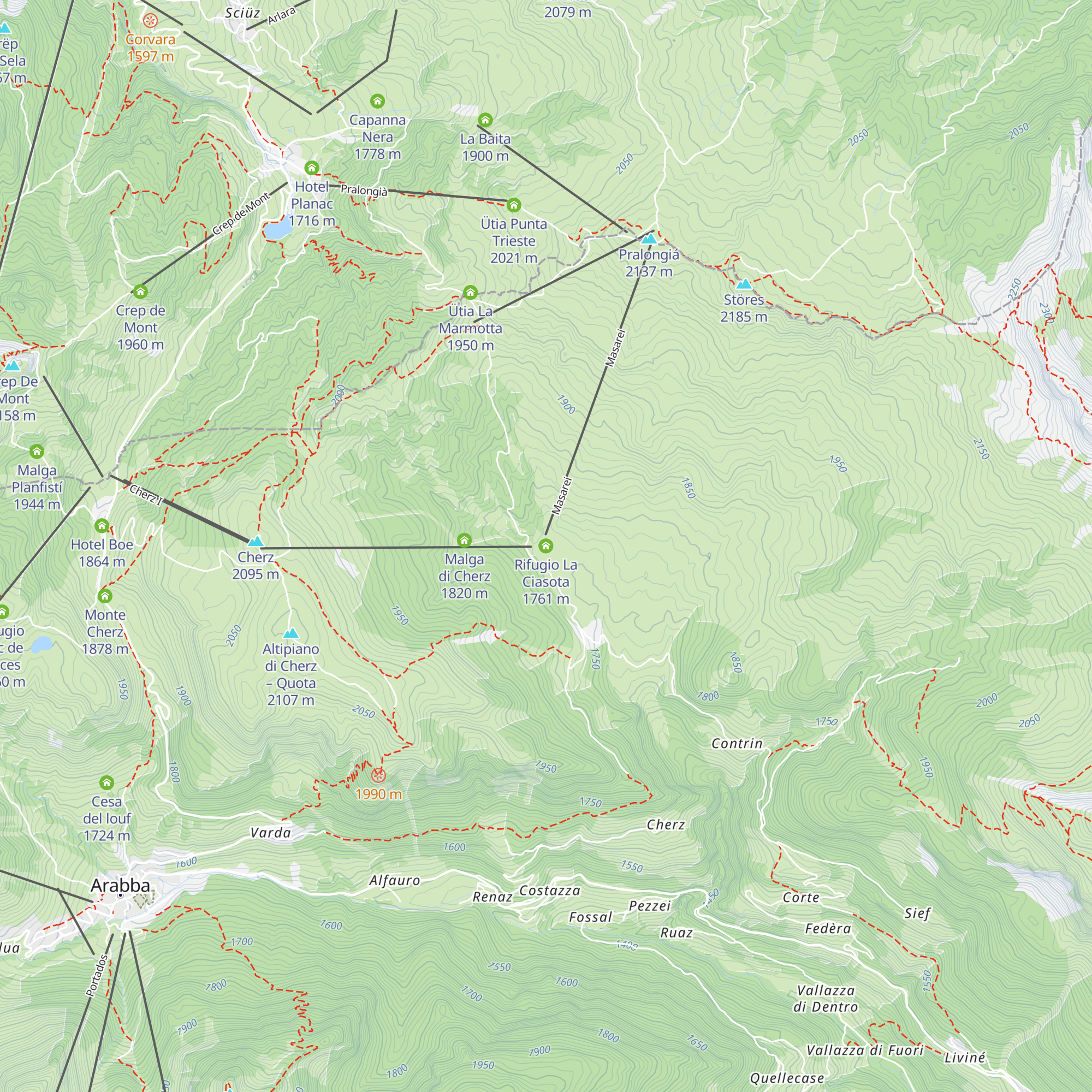Rifugio La Ciasota map
