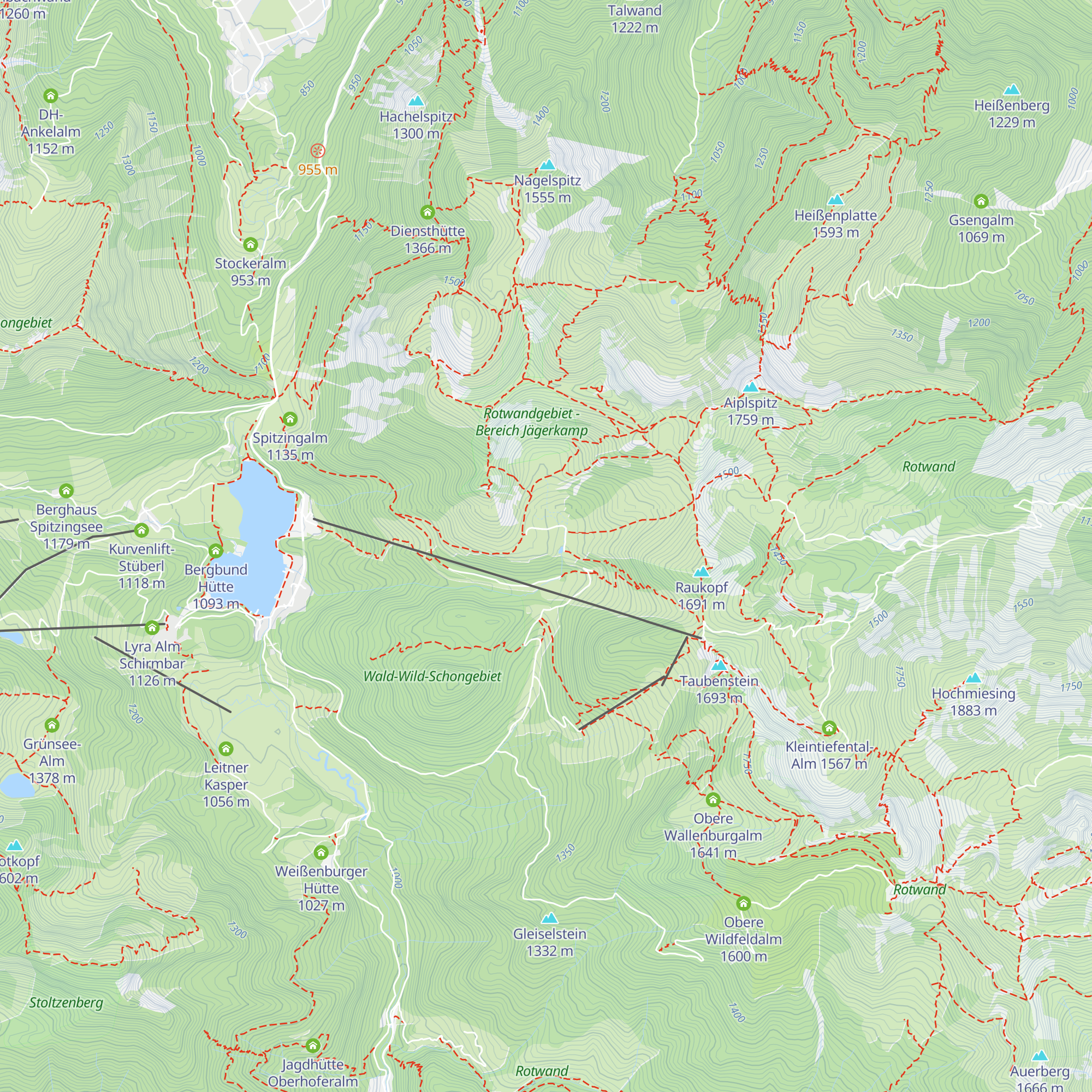 Untere Schönfeldalm map
