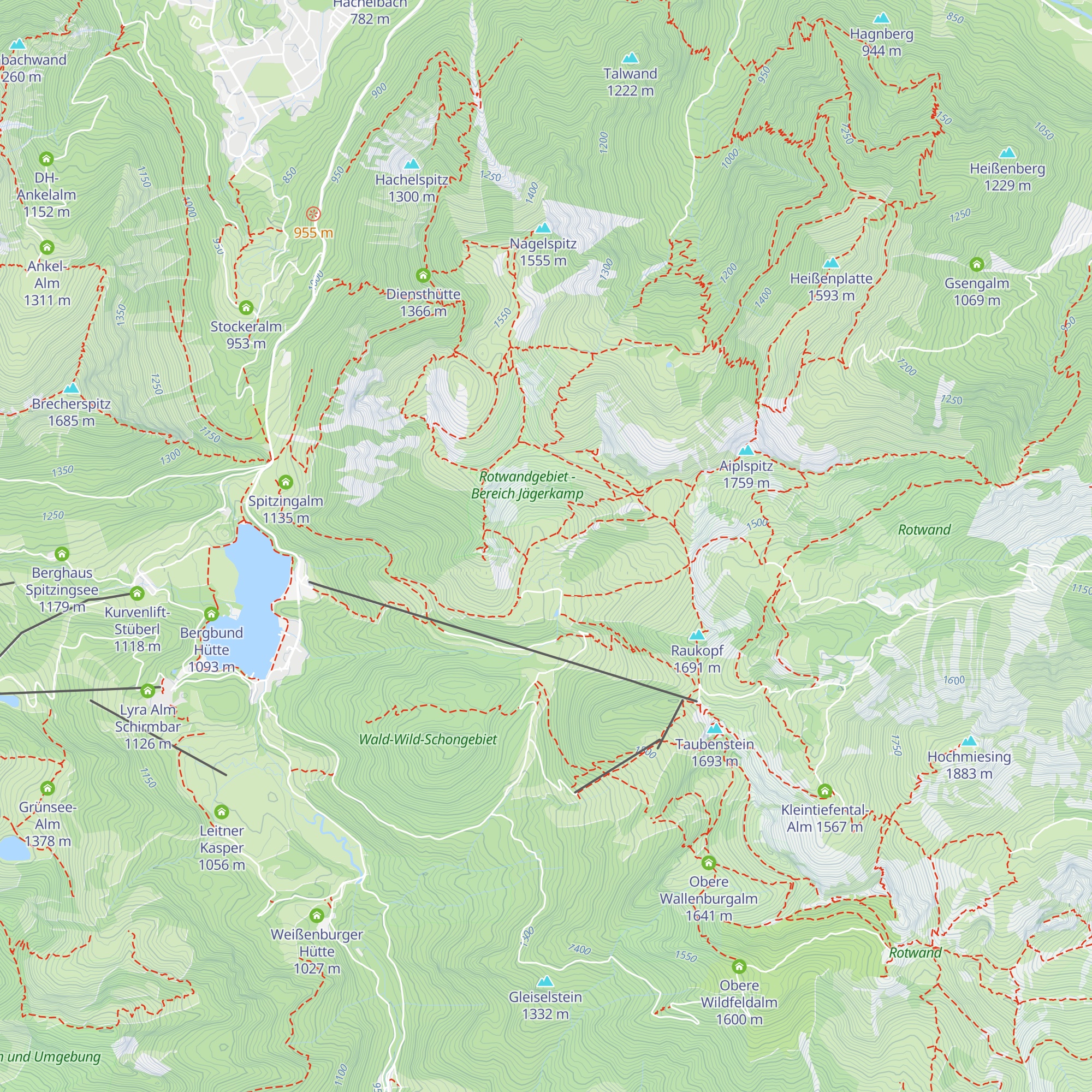 Obere Schönfeldalm map