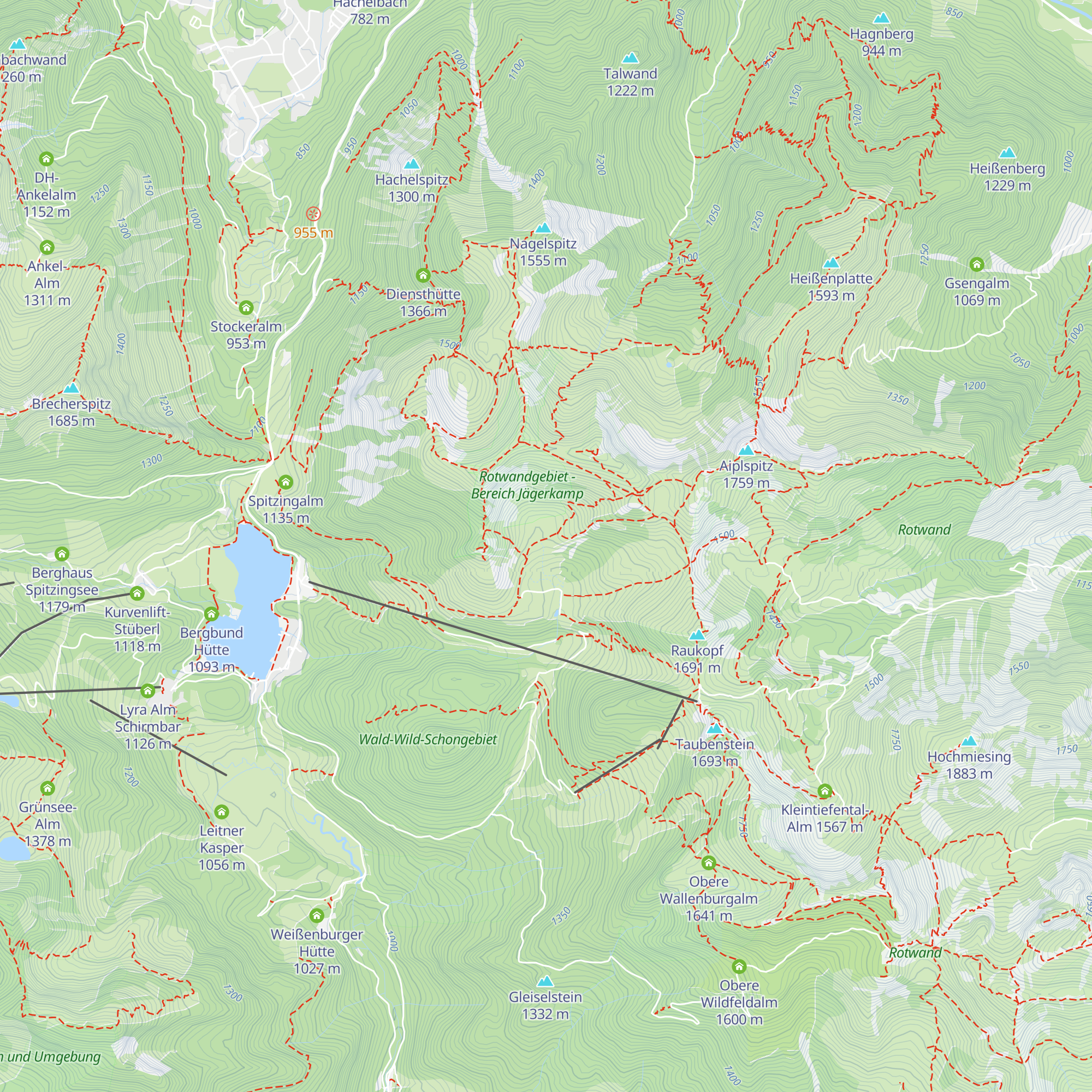 Obere Schönfeldalm map
