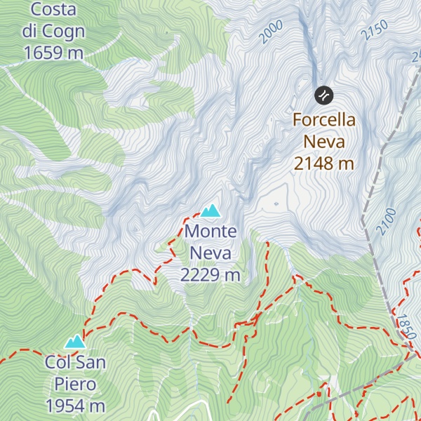 Map of Monte Neva