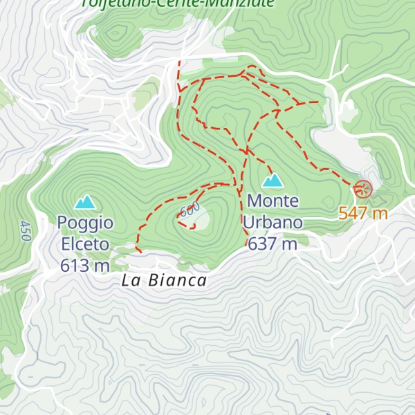 Map of Monte Maggiore
