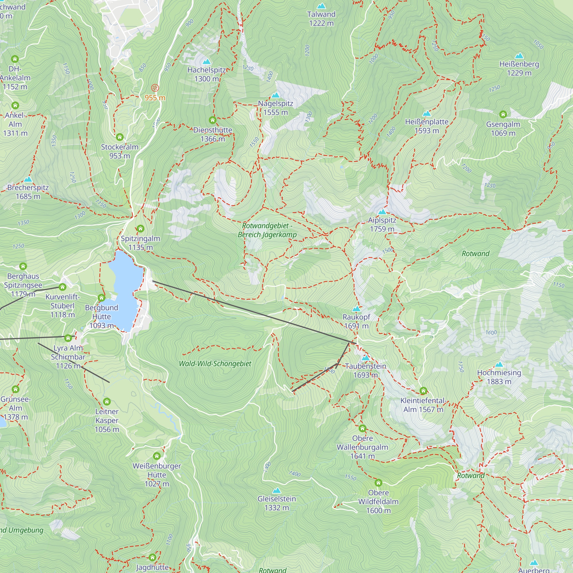 Rauhkopfhütte map