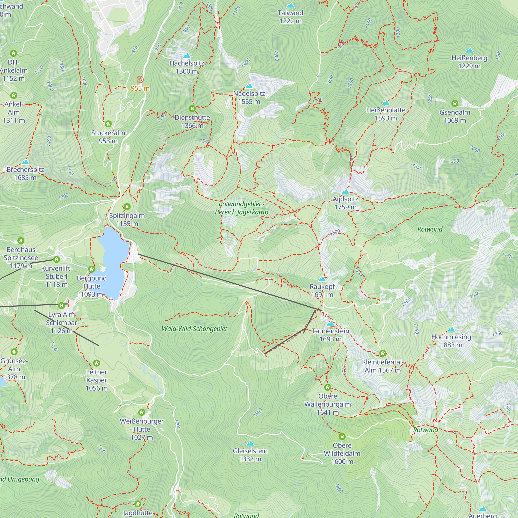 Rauhkopfhütte map