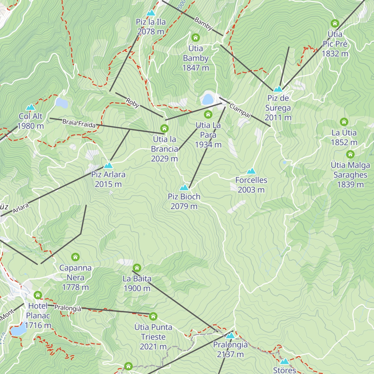 Ütia de Bioch map