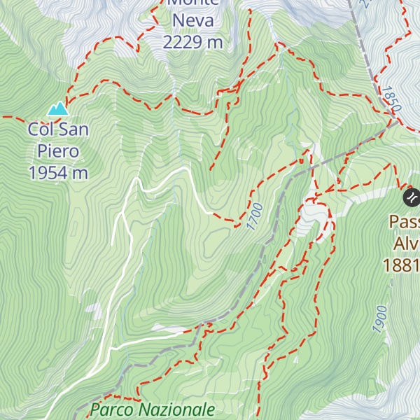 Map of Malga Neva Seconda