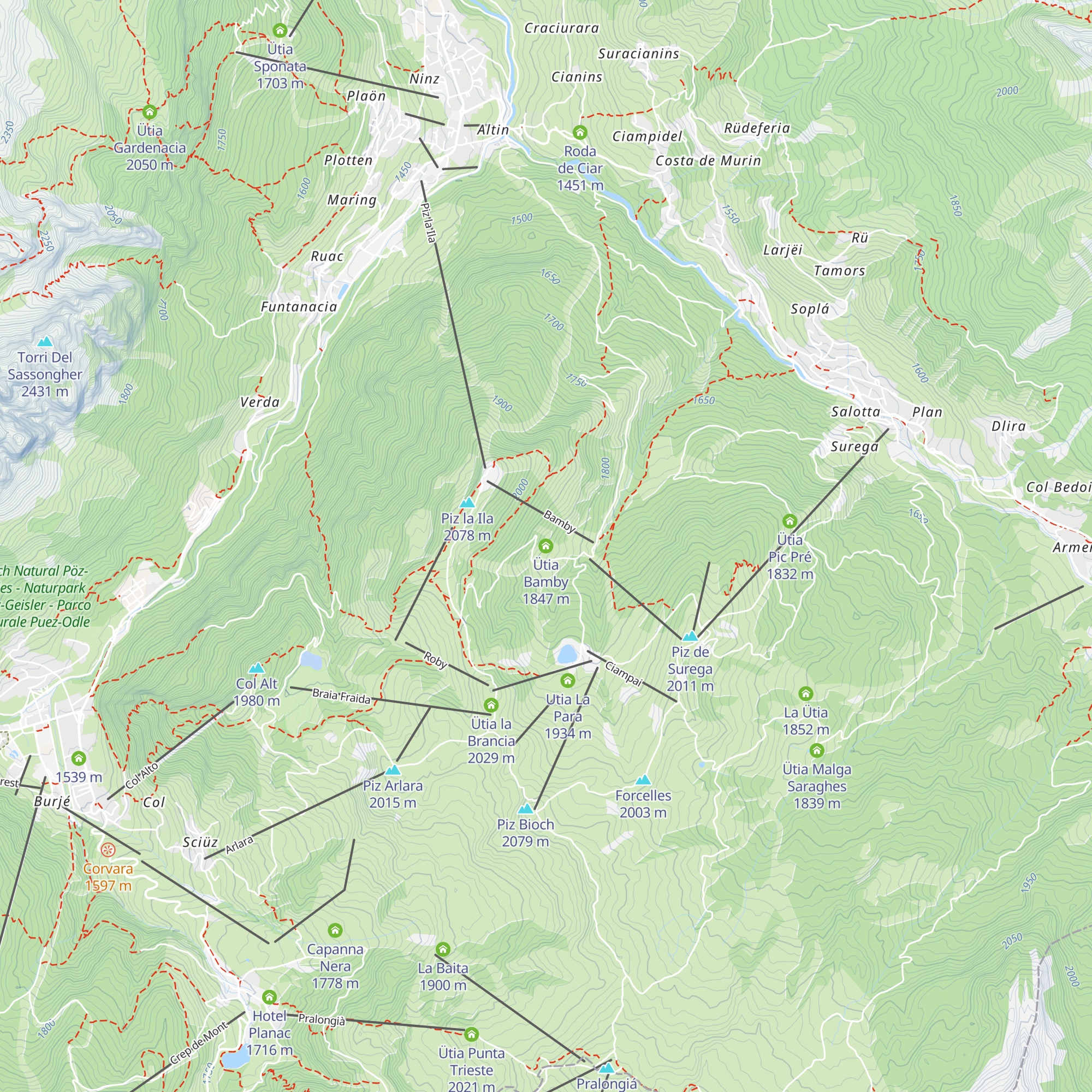 Ütia Bamby map