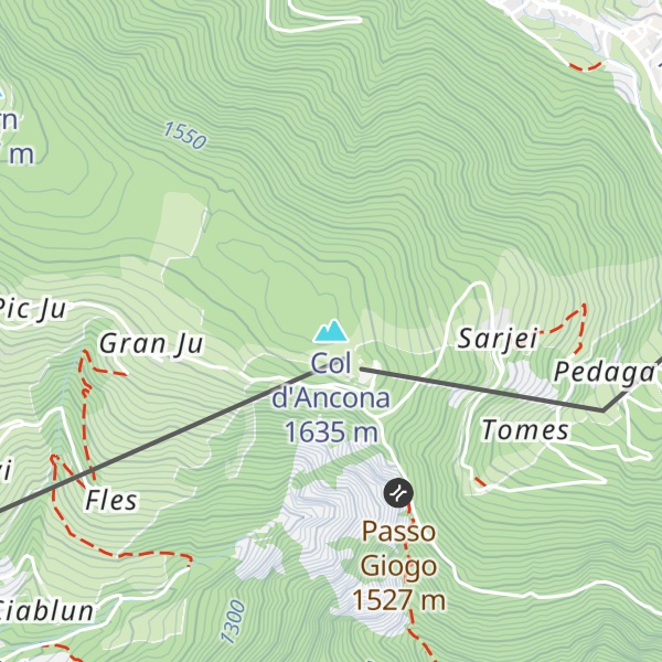 Map of Col d'Ancona