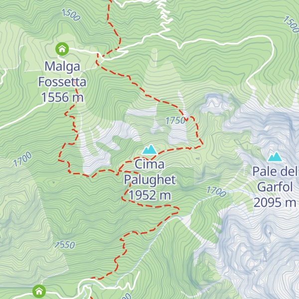 Map of Cima Palughet