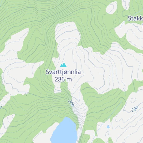 Map of Middagsfjellet